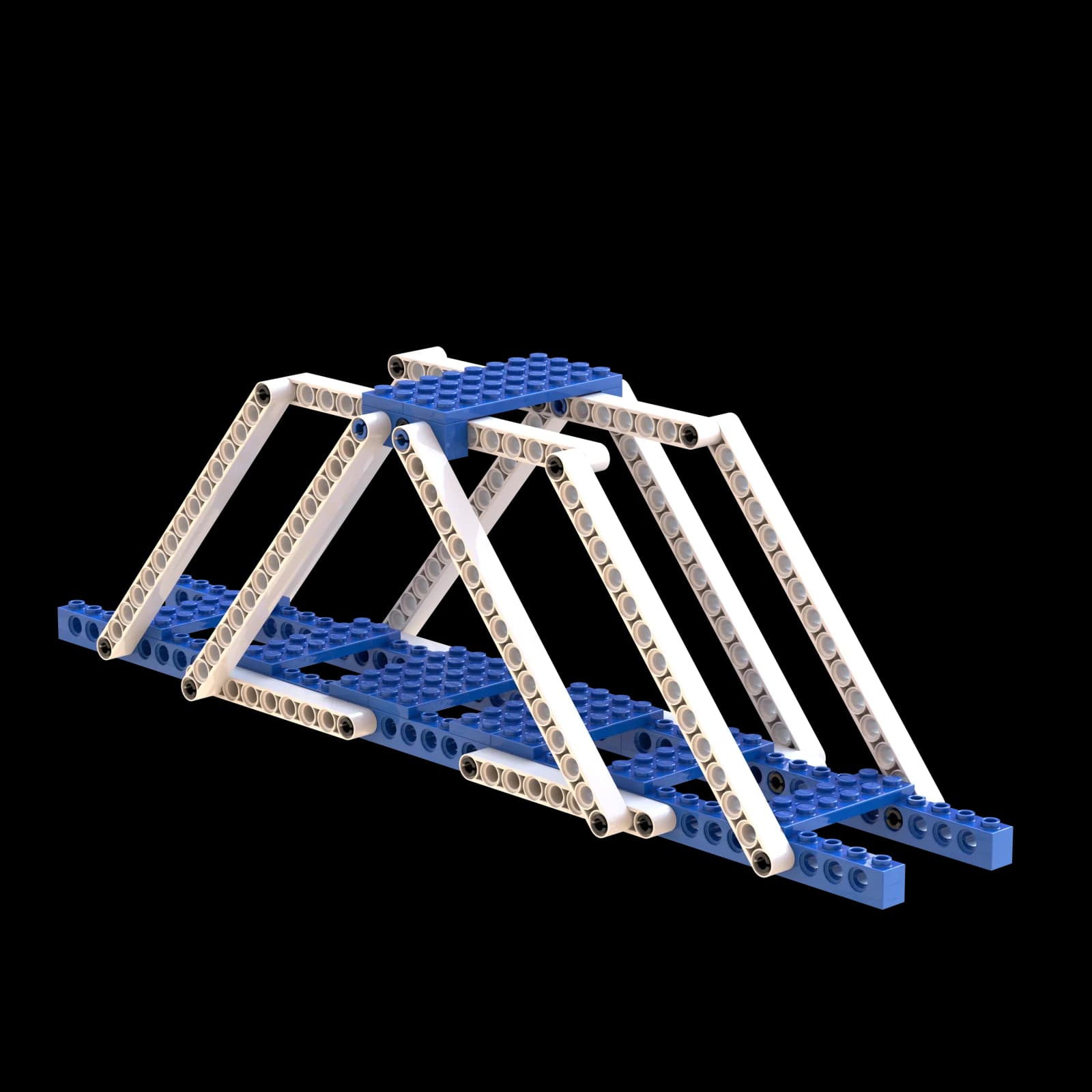 藍白色 LEGO 桁架橋