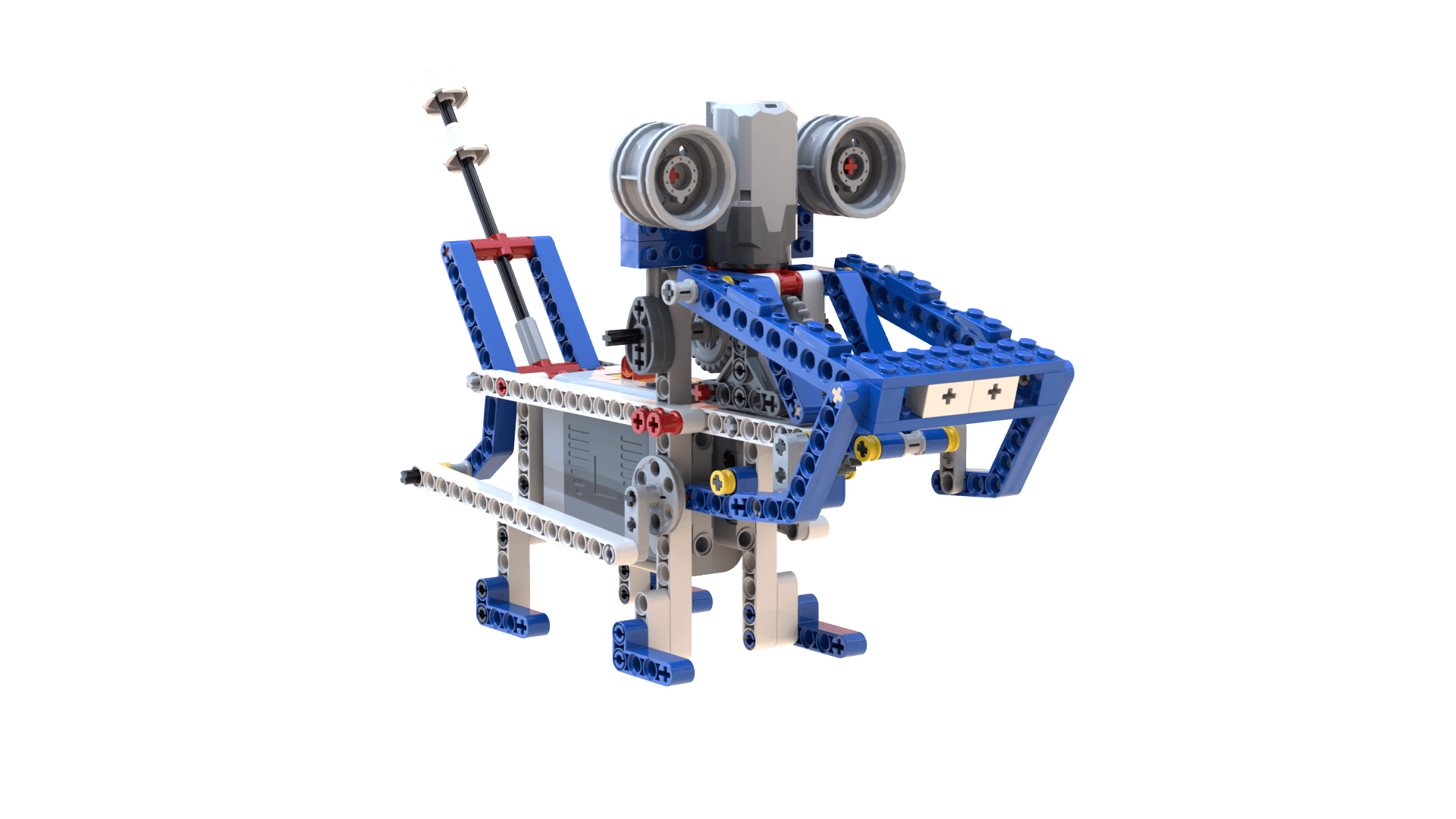 SPM Two DogBot 實際模型,含凸輪眼睛、活動下顎與皮帶驅動尾巴
