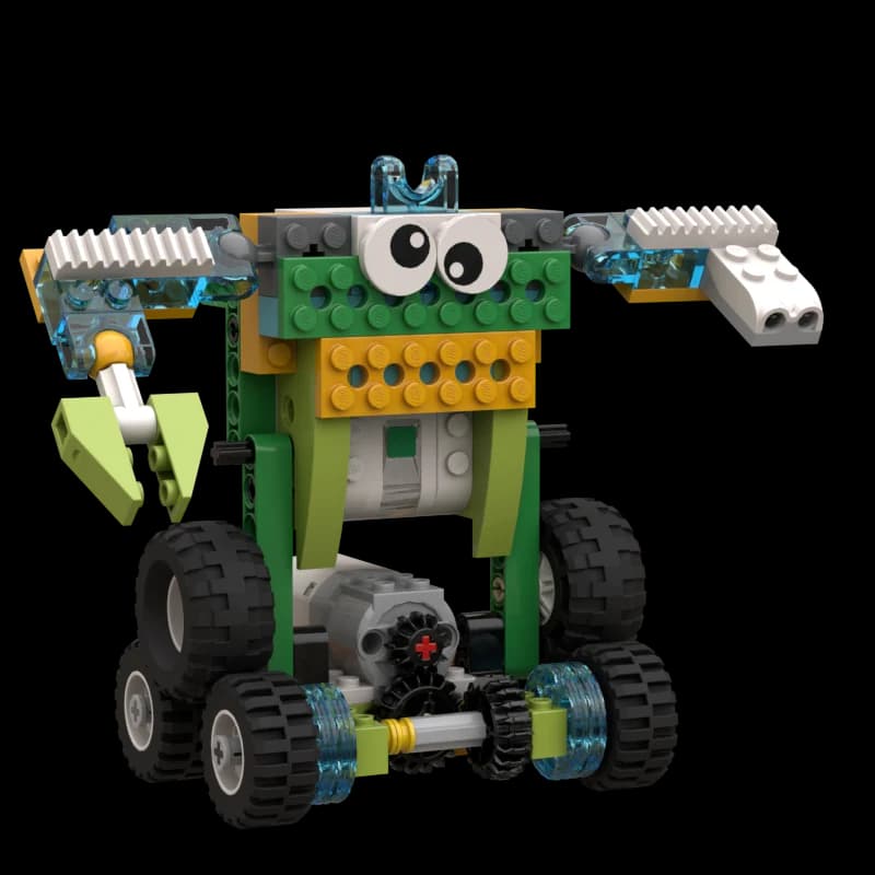 LEGO Education 45300 SmartBot 真實模型:Smart Hub、馬達與紅外線感測器