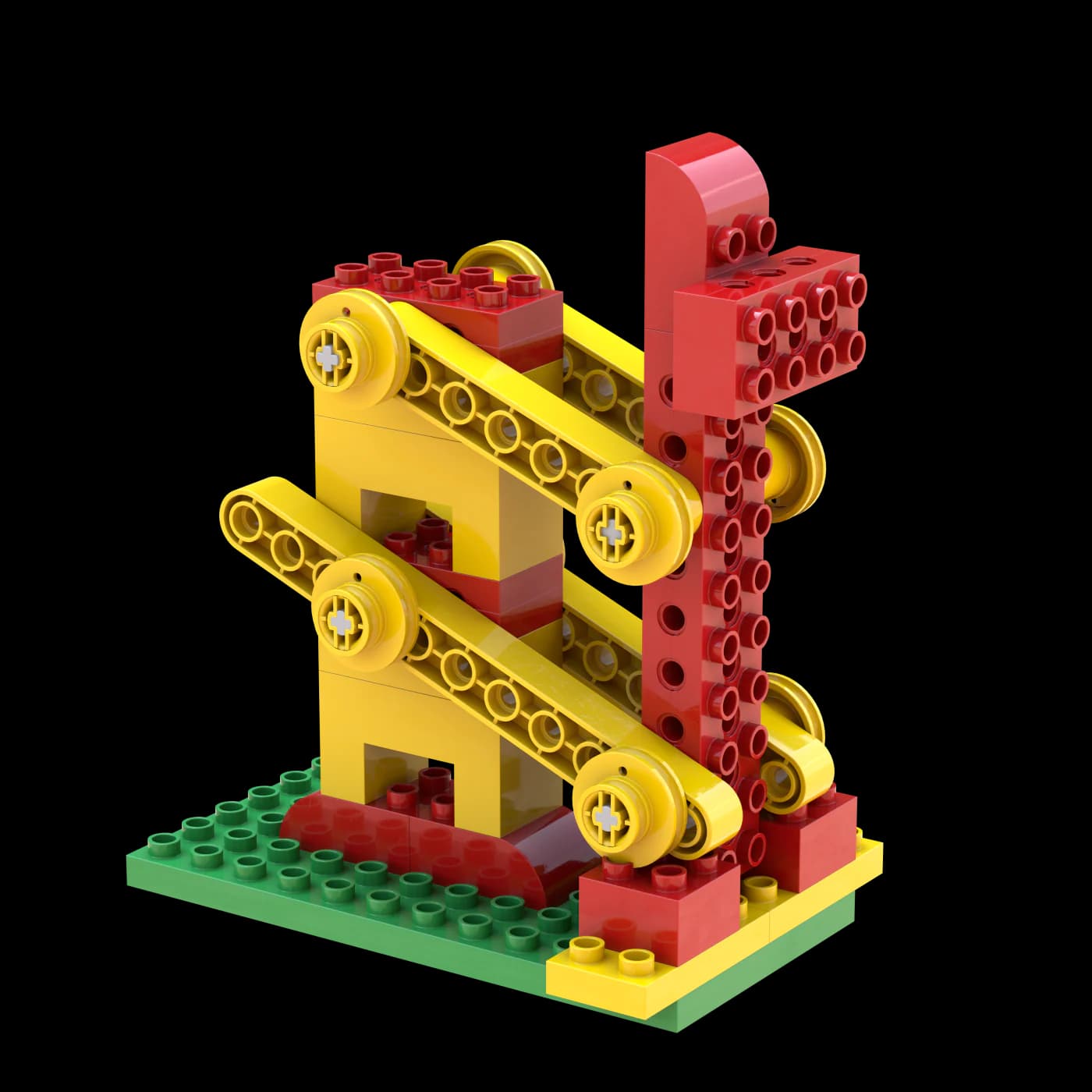 Official LEGO Giraffe model with a linked moving body