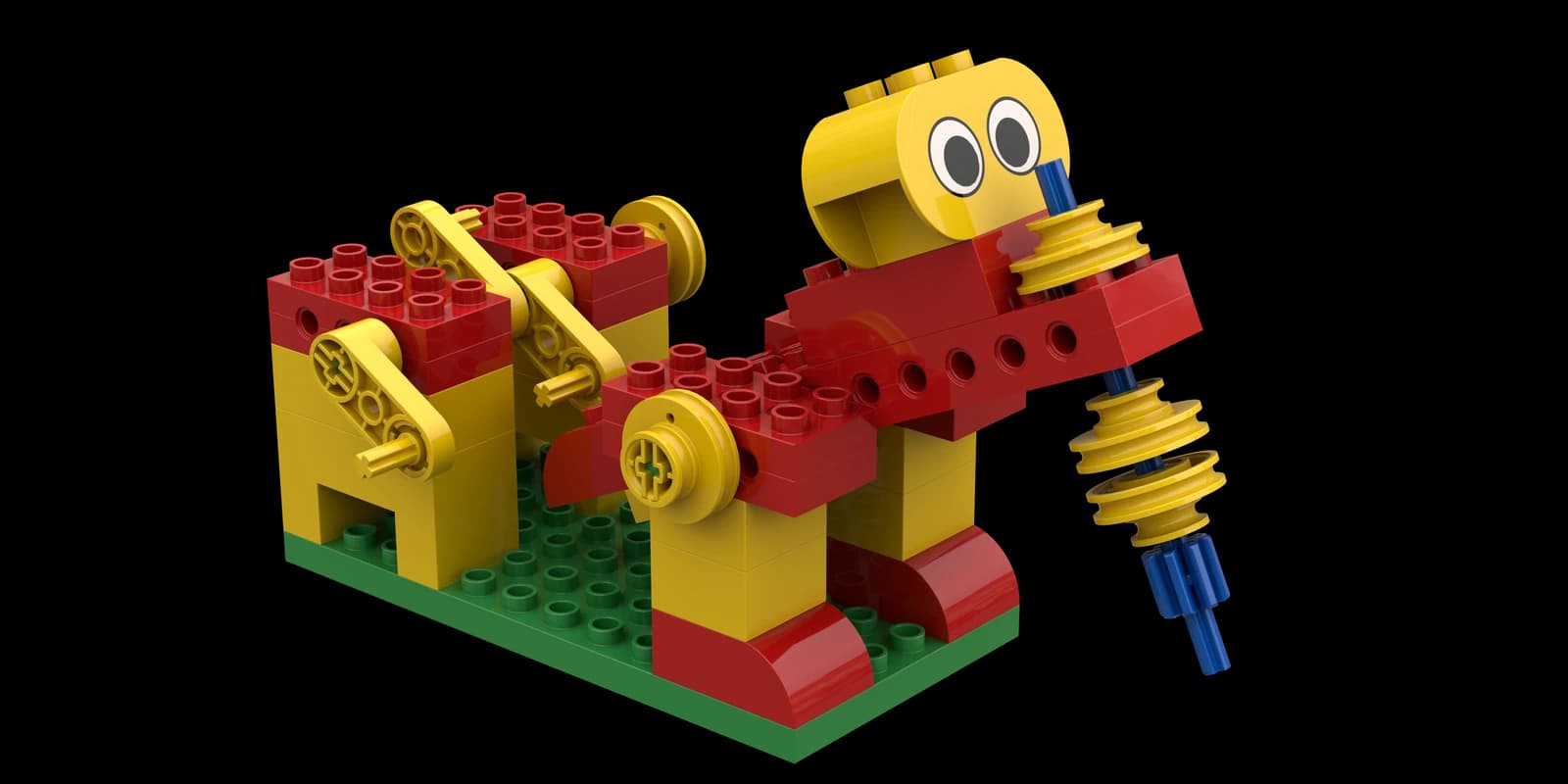 LEGO Drinking Bird model with a rotating cam