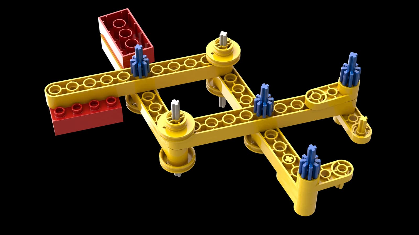 LEGO Extend-O-Arm model with connected pivots